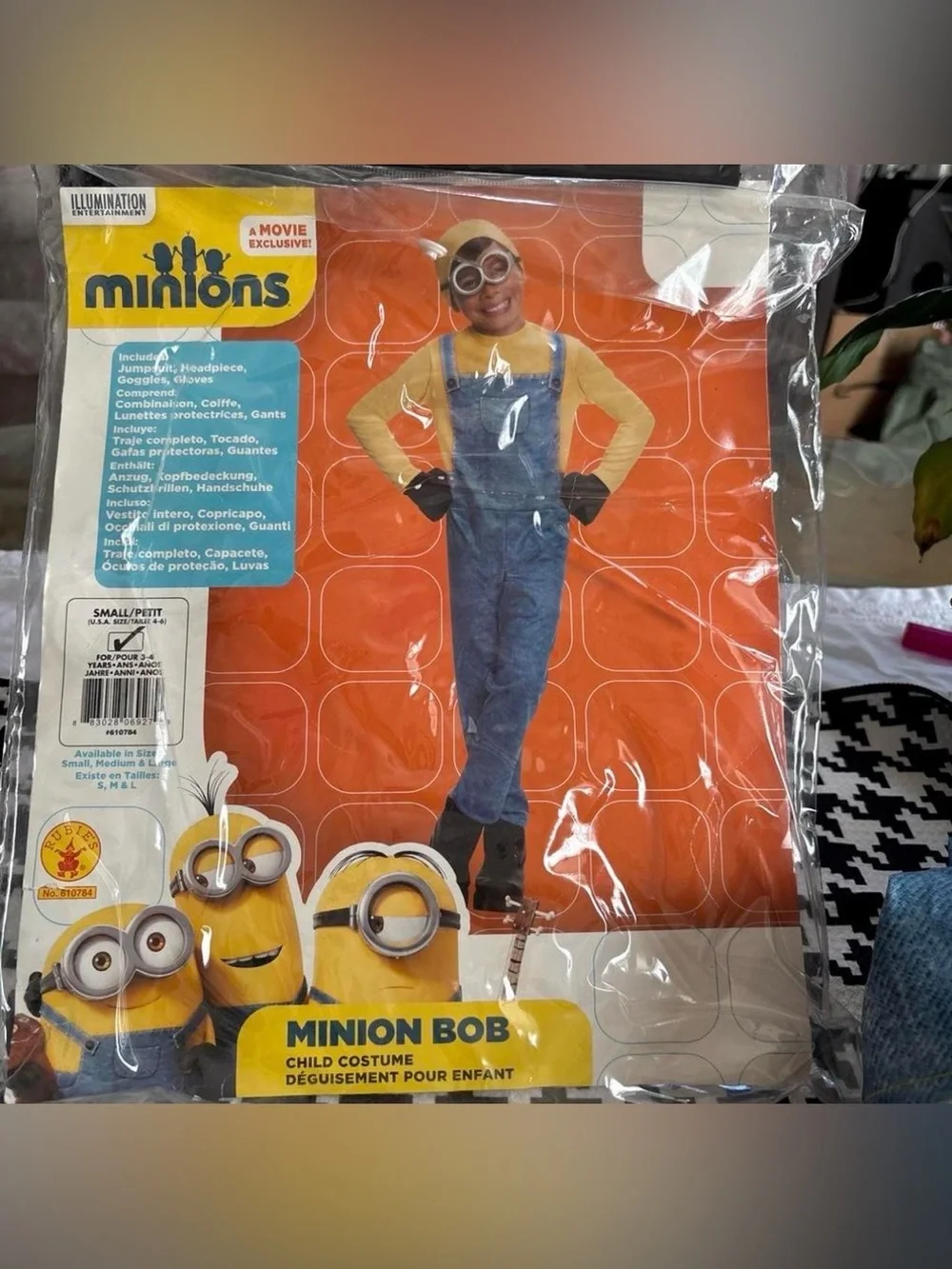 Minion Bob Kids Costume - Yellow & Blue